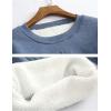 imageFlygo Womens Winter Warm Sherpa Lined Fleece Crewneck Sweatshirt Pullover Loungewear Tunic TopsLight Grey