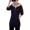 imageFlygo Womens Warm Sherpa Lined Full Zip Hoodie Jacket OutwearBlack