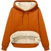 imageFlygo Womens Winter Hoodies Fleece Sherpa Lined Hooded Sweatshirt Heavyweight Warm Pullover Hoodie TopHooded Caramel