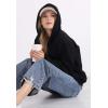 imageFlygo Hoodies for Women Winter Warm Sherpa Lined Fleece Pullover Hooded SweatshirtsBlack