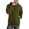 imageFlygo Mens Casual Fleece Sherpa Lined Hoodie Winter Warm Pullover Hooded SweatshirtArmy Green