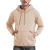 imageFlygo Mens Casual Fleece Sherpa Lined Hoodie Winter Warm Pullover Hooded SweatshirtCamel