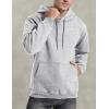 imageFlygo Mens Casual Fleece Sherpa Lined Hoodie Winter Warm Pullover Hooded SweatshirtGrey