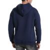 imageFlygo Mens Casual Fleece Sherpa Lined Hoodie Winter Warm Pullover Hooded SweatshirtNavy