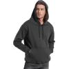 imageFlygo Mens Casual Fleece Sherpa Lined Hoodie Winter Warm Pullover Hooded SweatshirtSmoky Gray