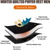 imageFlygo Mens Puffer Vest Lightweight Winter Outdoor Vests Warm Stand Collar Zip Sleeveless Jacket OuterwearArmy Green
