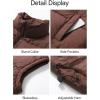 imageFlygo Puffer Vest Women Zip Up Sleeveless Winter Casual Stand Collar Padded Down Jacket Coat with PocketsBrown