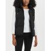 imageFlygo Puffer Vest Women Zip Up Sleeveless Winter Casual Stand Collar Padded Down Jacket Coat with PocketsHooded Black