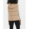 imageFlygo Puffer Vest Women Zip Up Sleeveless Winter Casual Stand Collar Padded Down Jacket Coat with PocketsHooded Khaki