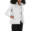 imageFlygo Puffer Vest Women Zip Up Sleeveless Winter Casual Stand Collar Padded Down Jacket Coat with PocketsHooded White