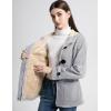 imageFlygo Sherpa Lined Winter Jackets for Women Fleece Hoodie Jacket Warm Fall Winter Toggle Duffle CoatsGrey