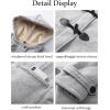 imageFlygo Sherpa Lined Winter Jackets for Women Fleece Hoodie Jacket Warm Fall Winter Toggle Duffle CoatsGrey