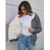 imageFlygo Women Winter Hoodies Zip Up Fleece Sherpa Lined Warm Sweatshirts JacketAsh Grey