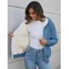 imageFlygo Women Winter Hoodies Zip Up Fleece Sherpa Lined Warm Sweatshirts JacketGreyish Blue