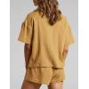 imageFlygo Womens Casual 2 Piece Outfits Cotton Linen Sets Button Down Oversized Shirt Shorts 2025 Pajama Lounge Beach SetGinger