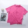 imageFlygo Womens Casual 2 Piece Outfits Cotton Linen Sets Button Down Oversized Shirt Shorts 2025 Pajama Lounge Beach SetPink