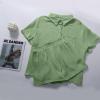 imageFlygo Womens Casual 2 Piece Outfits Cotton Linen Sets Button Down Oversized Shirt Shorts 2025 Pajama Lounge Beach SetSage Green