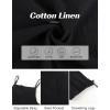 imageFlygo Womens Fashion Cotton Linen Overalls Loose Fit Sleeveless Straps Wide Leg Baggy Jumpsuit RompersBlack