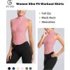 imageFlygo Womens Full Zip Sleeveless Workout Yoga Active Jacket Vest Golf ShirtsDusty Pink