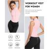 imageFlygo Womens Full Zip Sleeveless Workout Yoga Active Jacket Vest Golf ShirtsPink