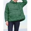 imageFlygo Womens Oversized Puffer Jacket Packable Quilted Pullover Jackets Hoodies Lightweight Padded Down CoatAqua Green