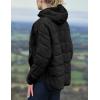 imageFlygo Womens Oversized Puffer Jacket Packable Quilted Pullover Jackets Hoodies Lightweight Padded Down CoatBlack