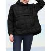 imageFlygo Womens Oversized Puffer Jacket Packable Quilted Pullover Jackets Hoodies Lightweight Padded Down CoatBlack