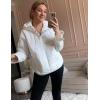 imageFlygo Womens Oversized Puffer Jacket Packable Quilted Pullover Jackets Hoodies Lightweight Padded Down CoatWhite