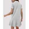 imageFlygo Womens Polo Dress Collared Short Sleeve Ruffle Golf Tennis T Shirt Sports Workout Mini Summer Dresses Tunic PiqueGrey