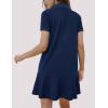 imageFlygo Womens Polo Dress Collared Short Sleeve Ruffle Golf Tennis T Shirt Sports Workout Mini Summer Dresses Tunic PiqueNavy Blue