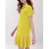 imageFlygo Womens Polo Dress Collared Short Sleeve Ruffle Golf Tennis T Shirt Sports Workout Mini Summer Dresses Tunic PiqueYellow