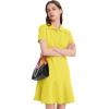 imageFlygo Womens Polo Dress Collared Short Sleeve Ruffle Golf Tennis T Shirt Sports Workout Mini Summer Dresses Tunic PiqueYellow
