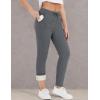 imageFlygo Womens Sherpa Lined Athletic Sweatpants Winter Active Joggers Fleece Pants02 Greystraight