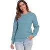 imageFlygo Womens Sherpa Lined Fleece Crewneck Pullover Sweatshirts Casual Winter Warm SweatshirtBean Green
