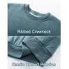 imageFlygo Womens Sherpa Lined Fleece Crewneck Pullover Sweatshirts Casual Winter Warm SweatshirtBean Green