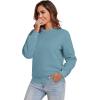 imageFlygo Womens Sherpa Lined Fleece Crewneck Pullover Sweatshirts Casual Winter Warm SweatshirtBean Green