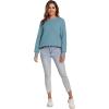 imageFlygo Womens Sherpa Lined Fleece Crewneck Pullover Sweatshirts Casual Winter Warm SweatshirtBean Green