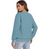imageFlygo Womens Sherpa Lined Fleece Crewneck Pullover Sweatshirts Casual Winter Warm SweatshirtBean Green