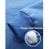 imageFlygo Womens Sherpa Lined Fleece Crewneck Pullover Sweatshirts Casual Winter Warm SweatshirtBlue