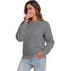 imageFlygo Womens Sherpa Lined Fleece Crewneck Pullover Sweatshirts Casual Winter Warm SweatshirtDark Grey