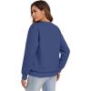 imageFlygo Womens Sherpa Lined Fleece Crewneck Pullover Sweatshirts Casual Winter Warm SweatshirtNavy
