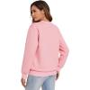 imageFlygo Womens Sherpa Lined Fleece Crewneck Pullover Sweatshirts Casual Winter Warm SweatshirtPink