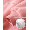 imageFlygo Womens Sherpa Lined Fleece Crewneck Pullover Sweatshirts Casual Winter Warm SweatshirtPink