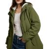 imageFlygo Womens Thicken Sherpa Lined Hooded Winter Coat Heavyweight Warm Fleece Lined Parka Plus Size Jacket OuterwearArmy Green