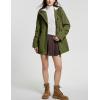 imageFlygo Womens Thicken Sherpa Lined Hooded Winter Coat Heavyweight Warm Fleece Lined Parka Plus Size Jacket OuterwearArmy Green