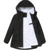 imageFlygo Womens Thicken Sherpa Lined Hooded Winter Coat Heavyweight Warm Fleece Lined Parka Plus Size Jacket OuterwearBlack