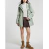 imageFlygo Womens Thicken Sherpa Lined Hooded Winter Coat Heavyweight Warm Fleece Lined Parka Plus Size Jacket OuterwearMint Green