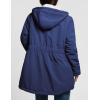 imageFlygo Womens Thicken Sherpa Lined Hooded Winter Coat Heavyweight Warm Fleece Lined Parka Plus Size Jacket OuterwearNavy