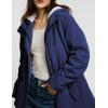 imageFlygo Womens Thicken Sherpa Lined Hooded Winter Coat Heavyweight Warm Fleece Lined Parka Plus Size Jacket OuterwearNavy