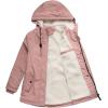 imageFlygo Womens Thicken Sherpa Lined Hooded Winter Coat Heavyweight Warm Fleece Lined Parka Plus Size Jacket OuterwearPink